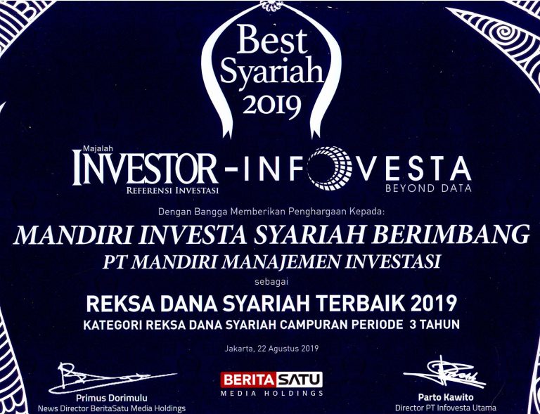 Reksa Dana Syariah Terbaik 2019