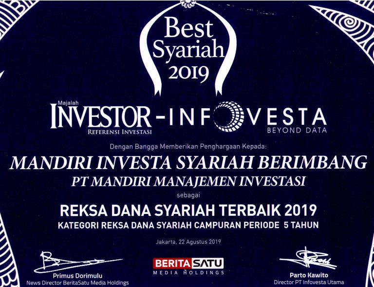 Reksa Dana Syariah Terbaik 2019